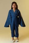 Buy Littleens Blue Wool Sequins Embellished Jumpsuit Online at Aza Fashions Buy_Littleens_Blue Wool Sequins Embellished Jumpsuit _Online_at_Aza_Fashions