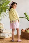 Buy_LITTLEENS_Yellow Organic Cotton Embroidered Jacket  _Online_at_Aza_Fashions