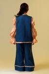 Shop_Littleens_Peach Fringe Jacket And Pant Set For Girls_at_Aza_Fashions
