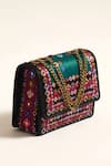 The Garnish Company_Green Beads, Embroidery Aarna Printed Sling Bag _Online_at_Aza_Fashions