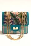 Buy_The Garnish Company_Multi Color Beads, Embroidery Mazu Printed Sling Bag _at_Aza_Fashions