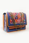 Buy_The Garnish Company_Multi Color Chains Kashi Printed Sling Bag _at_Aza_Fashions