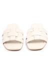 Buy_Vanilla Moon_White Gabby Cross Patterned Flats_at_Aza_Fashions