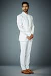 Gargee Designers_White Polyester Embellished Tape Galaxy Tuxedo Jacket And Pant Set _Online_at_Aza_Fashions