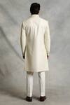 Shop_Gargee Designers_White Sherwani Poly Silk Geometric Floral Embroidered Set _at_Aza_Fashions