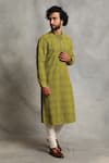 Buy_Gargee Designers_Green Kurta Georgette Embroidered Lucknowi Work Set _at_Aza_Fashions