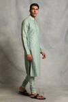 Gargee Designers_Green Kurta Cotton Silk Floral Embroidered Set _Online_at_Aza_Fashions