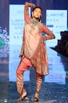 Buy_Rajdeep Ranawat_Pink 100% Silk Round Tunic And Dhoti Pant Set  _Online_at_Aza_Fashions