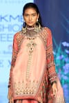 Shop_Rajdeep Ranawat_Pink 100% Silk Round Tunic And Dhoti Pant Set  _Online_at_Aza_Fashions