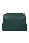 Shop_The Leather Garden_Green Embroidered Flap Sling Bag _at_Aza_Fashions