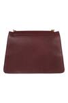 Shop_The Leather Garden_Maroon Embroidered Flap Sling Bag _Online_at_Aza_Fashions