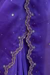 Buy_Pita Nila_Purple Satin, , Organza Beads, Soha Cutwork Bordered Saree With Blouse _Online_at_Aza_Fashions