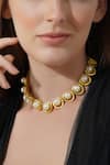 Shop_Zariin_Gold Plated Shell Pearl Choker _at_Aza_Fashions