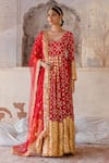 Buy_Gulabo Jaipur_Red Organza, Georgette Gota Patti Mallika Embroidered Anarkali With Dupatta _at_Aza_Fashions