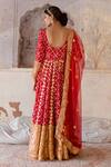 Gulabo Jaipur_Red Organza, Georgette Gota Patti Mallika Embroidered Anarkali With Dupatta _Online_at_Aza_Fashions