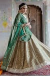 Buy_Gulabo Jaipur_Green Brocade Embroidered Swati Lehenga Set With Unstitched Blouse Fabric _Online_at_Aza_Fashions