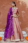 Buy_Gulabo Jaipur_Purple Brocade Embroidered Swati Lehenga Set With Unstitched Blouse Fabric _at_Aza_Fashions