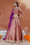Buy_Gulabo Jaipur_Purple Brocade Embroidered Swati Lehenga Set With Unstitched Blouse Fabric _Online_at_Aza_Fashions