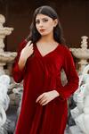 Shop_Gulabo Jaipur_Red Overlapping Dress_Online_at_Aza_Fashions