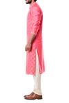 Smriti By Anju Agarwal_Pink Cotton Silk Embroidered Kurta Set _Online_at_Aza_Fashions