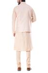 Shop_Smriti by Anju Agarwal_Beige Raw Silk Embroidered Bundi And Kurta Set _at_Aza_Fashions