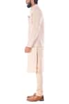 Shop_Smriti by Anju Agarwal_Beige Raw Silk Embroidered Bundi And Kurta Set _Online_at_Aza_Fashions