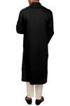 Shop_Smriti by Anju Agarwal_Black Cotton Silk Kurta Set_at_Aza_Fashions