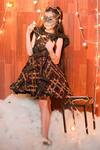 Buy_Hoity Moppet_Black Sequin Dress With Frill Sleeves For Girls_at_Aza_Fashions