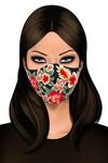 Shop_Gaya_Black Embroidery Face Mask Single Pc_at_Aza_Fashions