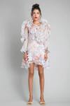 Buy_Gauri & Nainika_White Organza Ruffle Dress_Online_at_Aza_Fashions
