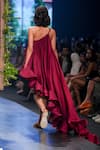 Shop_Gauri & Nainika_Purple Viskolyk One Shoulder Gown _at_Aza_Fashions