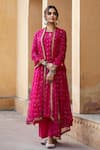 Buy_Gulabo Jaipur_Pink Gomti Georgette Bandhani Print Anarkali Set_Online_at_Aza_Fashions