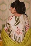 Shop_House Of Hiya_White Anarkali Chanderi And Shantoon Lining Dupatta Mul Printed With  _at_Aza_Fashions