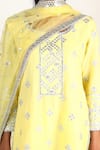 Shop_Gopi Vaid_Yellow Cotton Silk Round Embroidered Kurta Set  _Online_at_Aza_Fashions