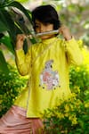 Shop_Panchhi by Kanupriya Tibrewala_Yellow Silk Blend Kurta And Dhoti Pant Set _Online_at_Aza_Fashions
