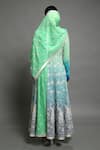 Shop_Abhishek Gupta_Blue Georgette Embroidered Kalidar Anarkali Set _at_Aza_Fashions