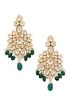 Buy_Prerto_Green Kundan Drop Earrings _at_Aza_Fashions
