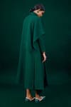 Shop_AMPM_Green Wool Gm Keisha Swirl Embossed  Draped Jacket_at_Aza_Fashions
