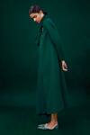 Buy_AMPM_Green Wool Gm Keisha Swirl Embossed  Draped Jacket_Online_at_Aza_Fashions