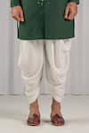 Punit Arora_Green Silk Embroidered Kurta And Dhoti Pant Set _Online_at_Aza_Fashions