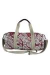 Shop_Gin & Tonic_Red Printed Floral Duffle Bag_at_Aza_Fashions