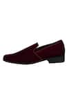 Buy_Veruschka by Payal Kothari_Maroon Velvet Loafers _Online_at_Aza_Fashions