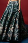 Shop_Nautanky_Green Kasab Satin Dupatta Organza Round Neirin Lehenga Set _Online_at_Aza_Fashions