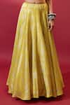 Shop_Nautanky_Yellow Crop Top Organza Lehenga Kasab Satin Inayat And Set _Online_at_Aza_Fashions