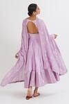 Shop Peeli Dori Purple Rose Cotton Embroidery Round Gota Anarkali With Dupatta at Aza Fashions Shop_Peeli Dori_Purple Rose Cotton Embroidery Round Gota Anarkali With Dupatta _at_Aza_Fashions