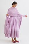 Peeli Dori Purple Rose Cotton Embroidery Round Gota Anarkali With Dupatta Online at Aza Fashions Peeli Dori_Purple Rose Cotton Embroidery Round Gota Anarkali With Dupatta _Online_at_Aza_Fashions