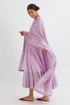 Shop Peeli Dori Purple Rose Cotton Embroidery Round Gota Anarkali With Dupatta Online at Aza Fashions Shop_Peeli Dori_Purple Rose Cotton Embroidery Round Gota Anarkali With Dupatta _Online_at_Aza_Fashions