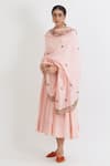 Buy Peeli Dori Pink Rose Cotton Embroidery Round Anarkali With Chanderi Dupatta at Aza Fashions Buy_Peeli Dori_Pink Rose Cotton Embroidery Round Anarkali With Chanderi Dupatta _at_Aza_Fashions
