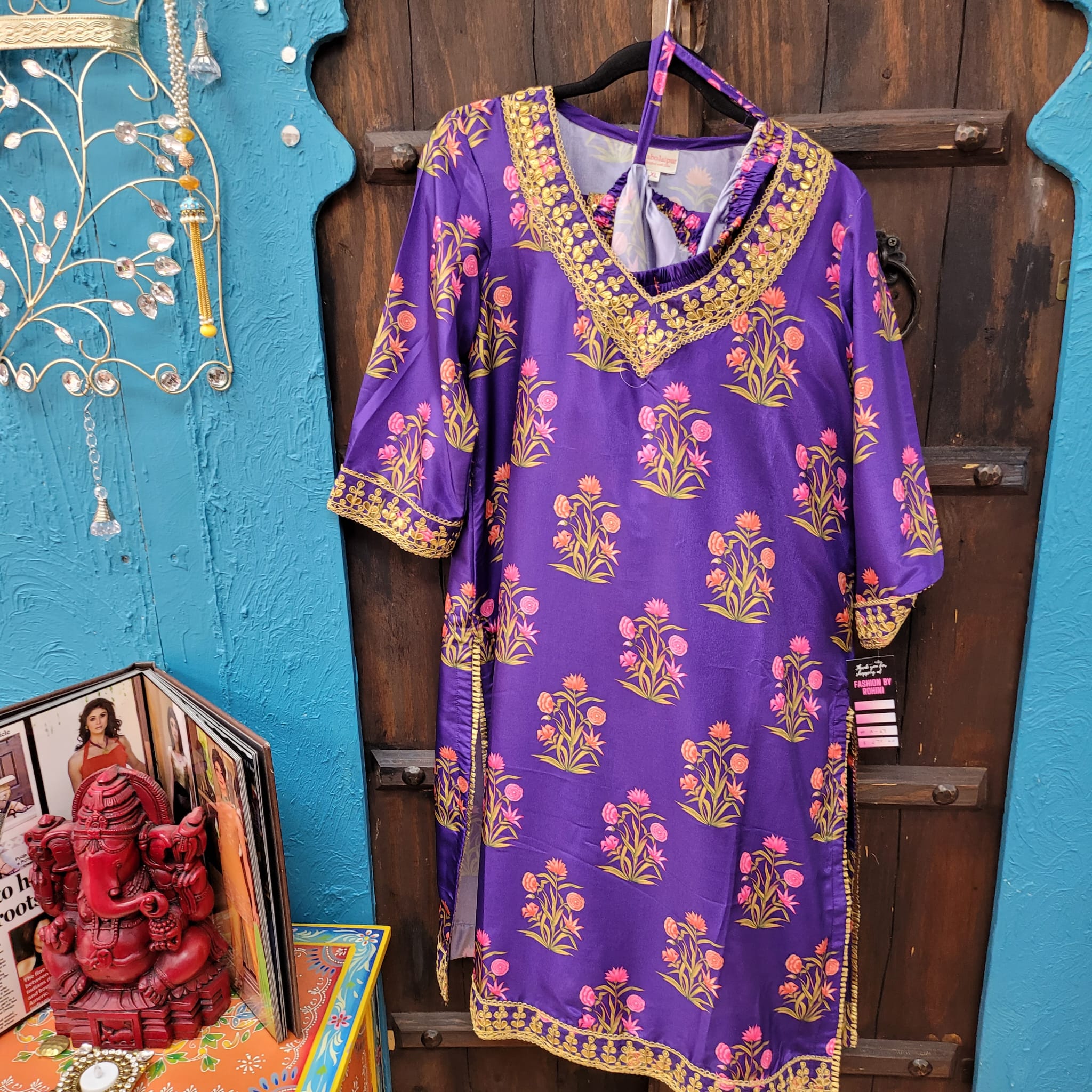 Shop_Gulabo Jaipur_Purple Kurta Set With Dupatta_at_Aza_Fashions