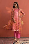 Buy Naaz By Noor Pink , Printed Zari, Striped Round Jacket And Pant Set Online at Aza Fashions Buy_Naaz By Noor_Pink , Printed Zari, Striped Round Jacket And Pant Set _Online_at_Aza_Fashions